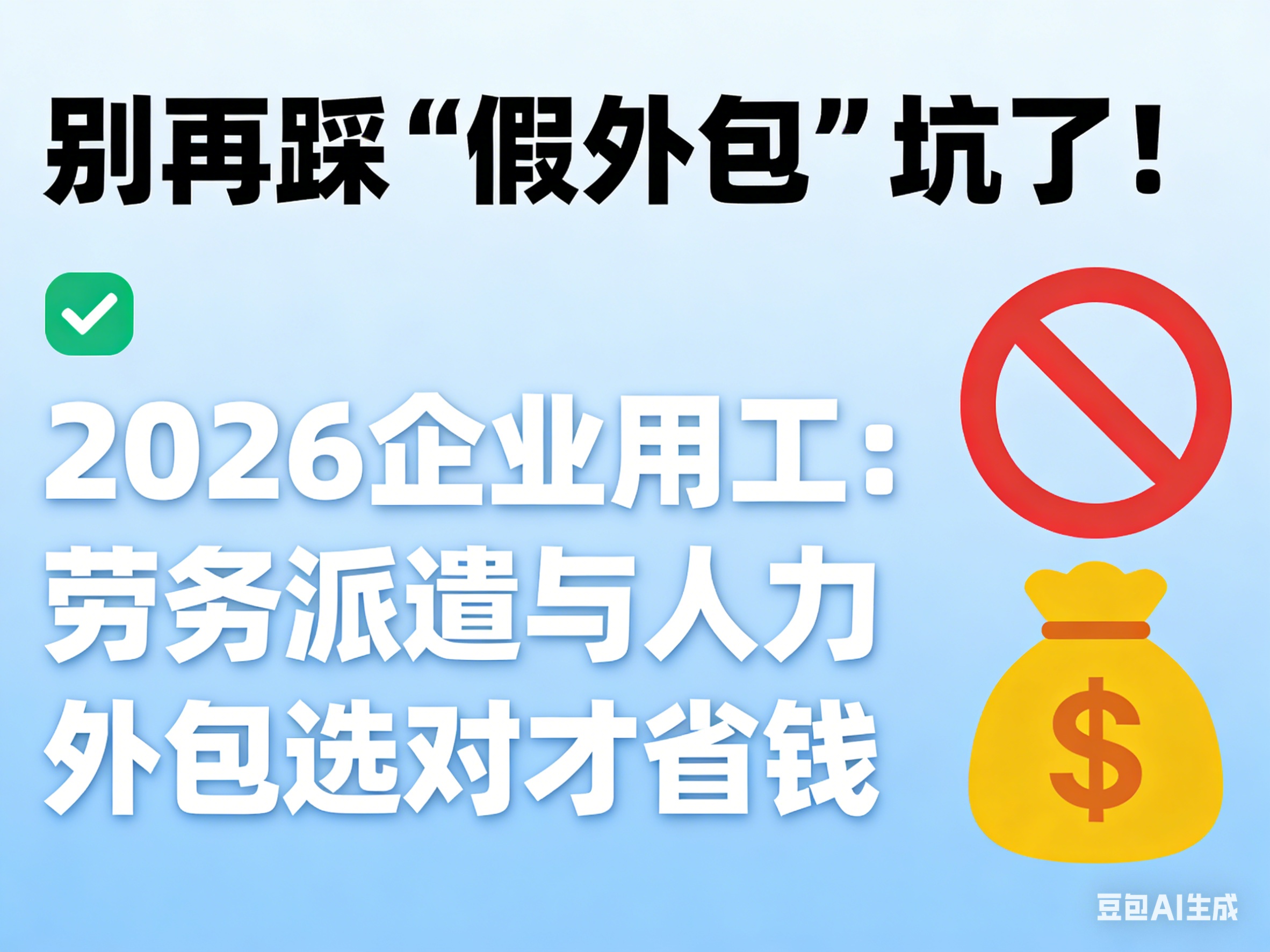 別再踩“假外包”坑了！2026企業(yè)用工：勞務(wù)派遣與人力外包選對(duì)才省錢(qián)