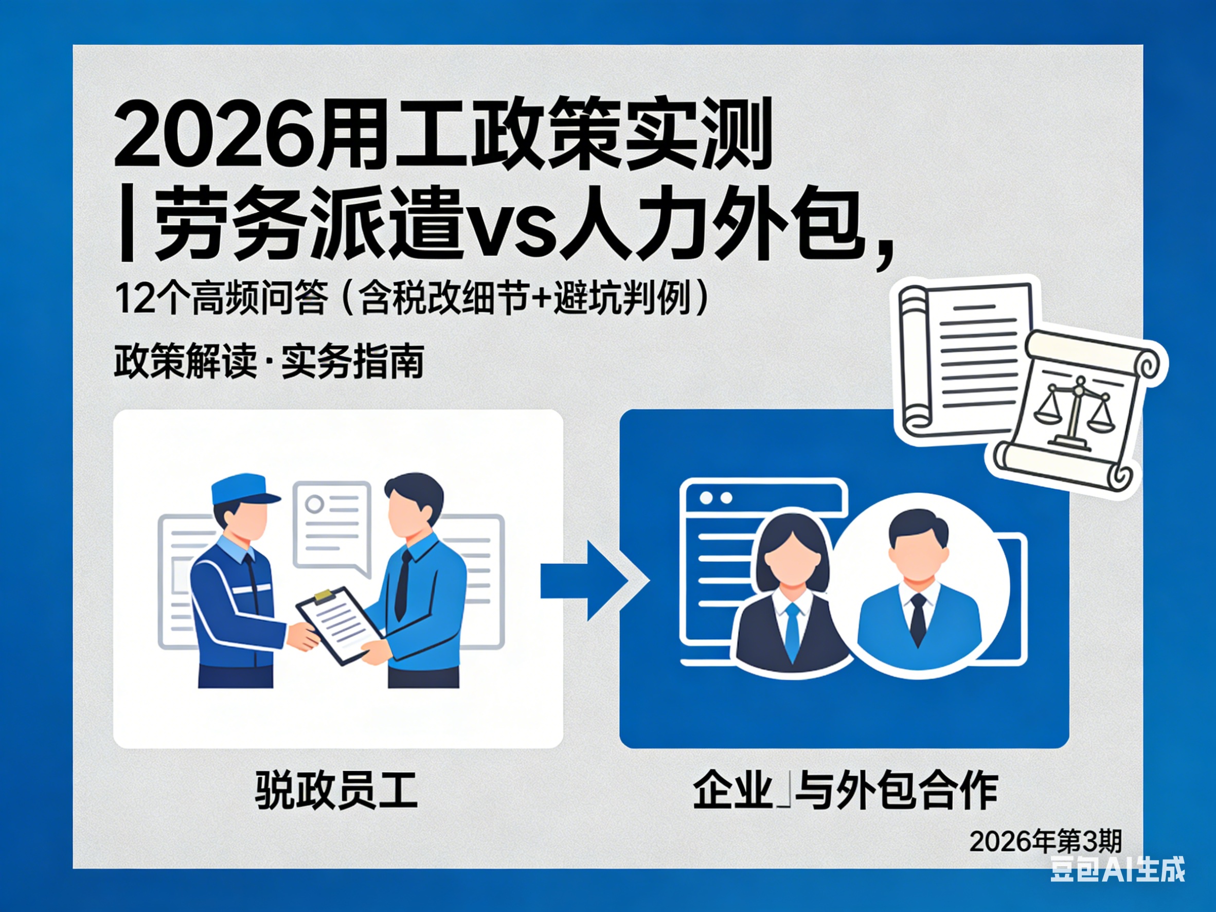 2026用工政策實測｜勞務派遣vs人力外包，12個高頻問答（含稅改細節(jié)+避坑判例）