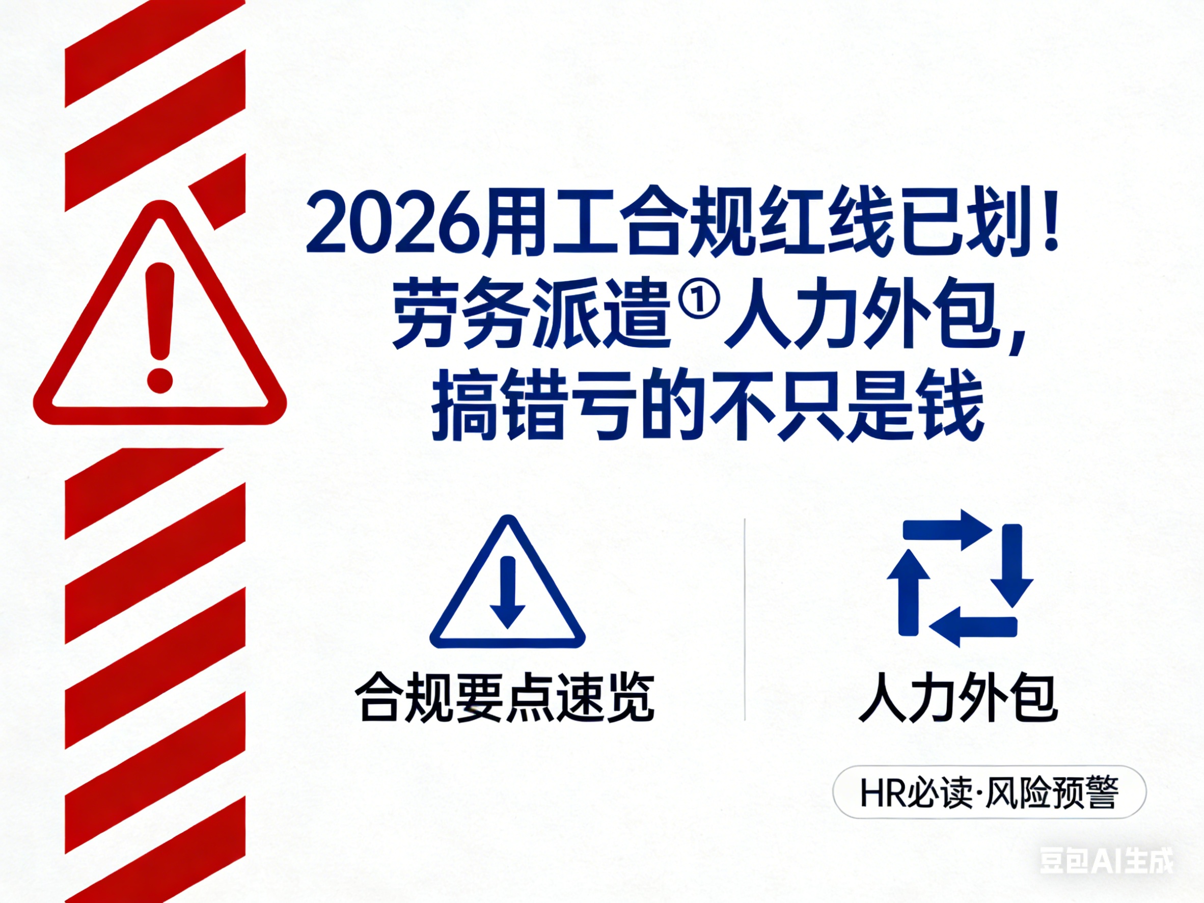 2026用工合規(guī)紅線已劃！勞務派遣≠人力外包，搞錯虧的不只是錢