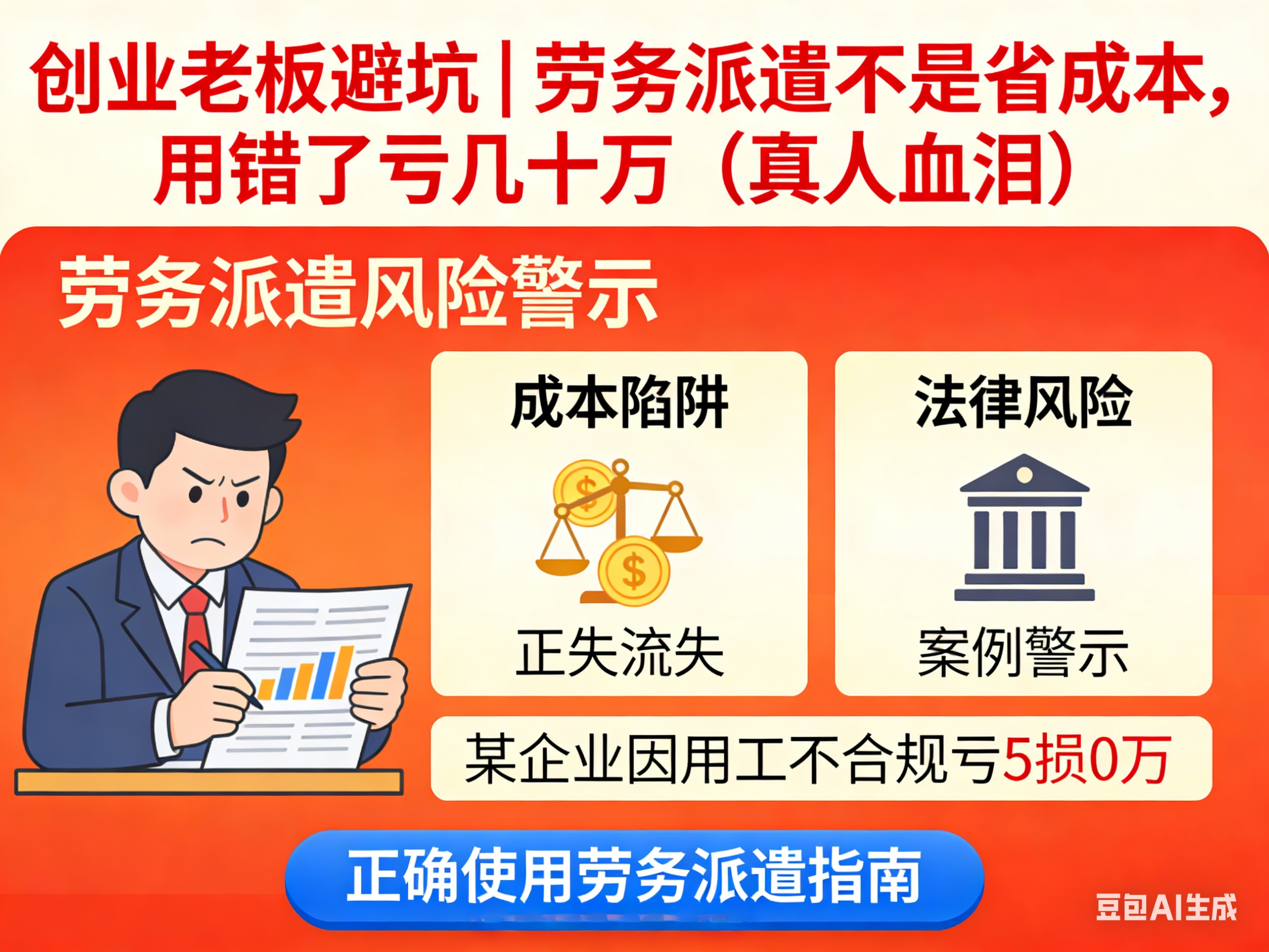 創(chuàng)業(yè)老板避坑｜勞務(wù)派遣不是省成本，用錯了虧幾十萬（真人血淚）